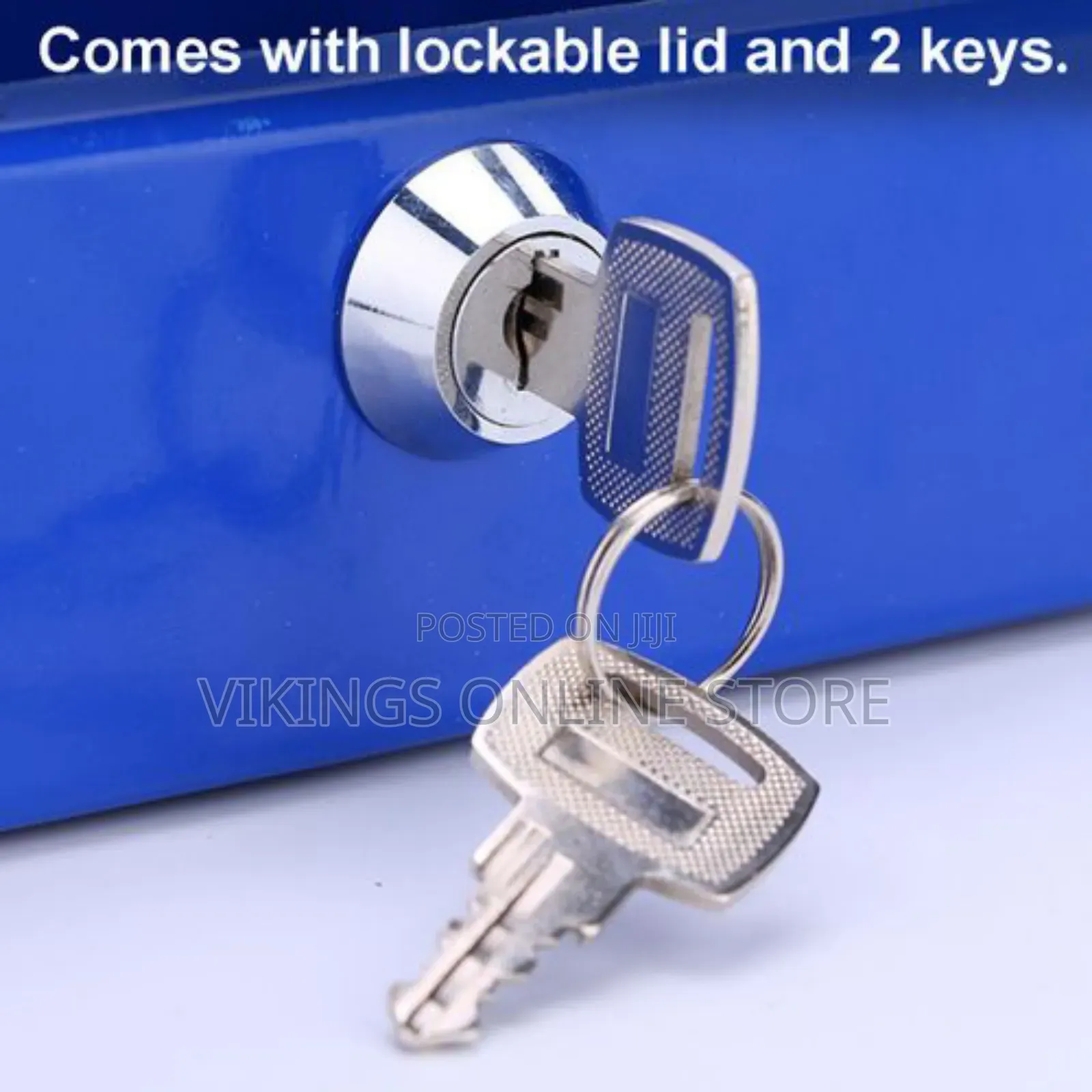 6" Inch Small Key Lock Petty Cash / Piggy Money Box Tin Safe