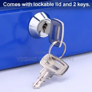 6" Inch Small Key Lock Petty Cash / Piggy Money Box Tin Safe