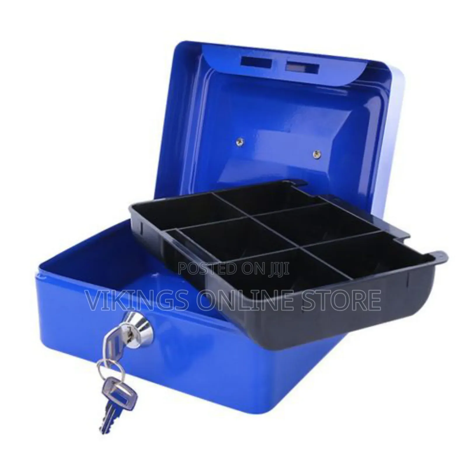 6" Inch Small Key Lock Petty Cash / Piggy Money Box Tin Safe