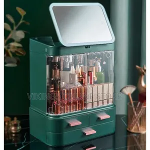Makeup Box Jewelry Box Organizer Storage Green