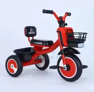 Kids Tricycle With Front and Rear Storage Baskets