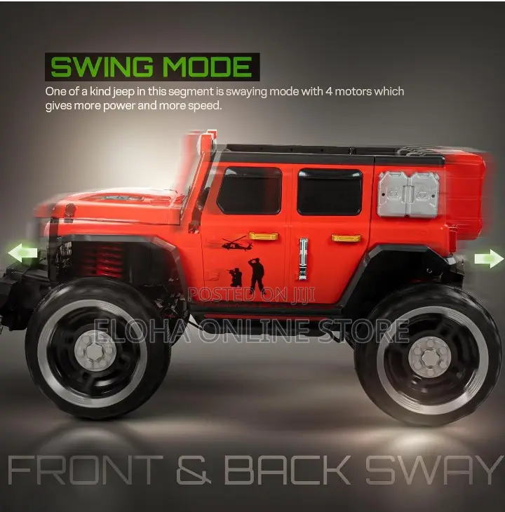Rechargeable Ride-on Jeep for Kids With Colorful Led Lights