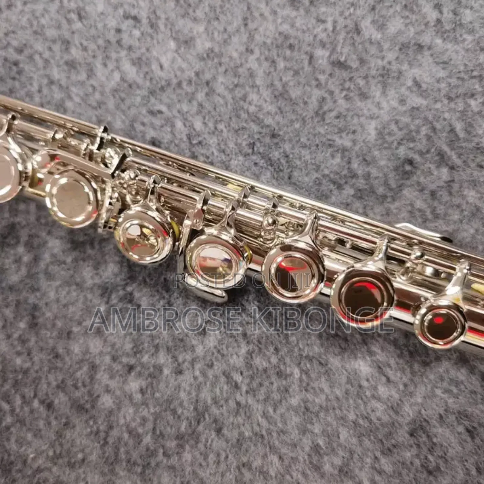 Original Professional Silver Flute With Hard Case and Gloves