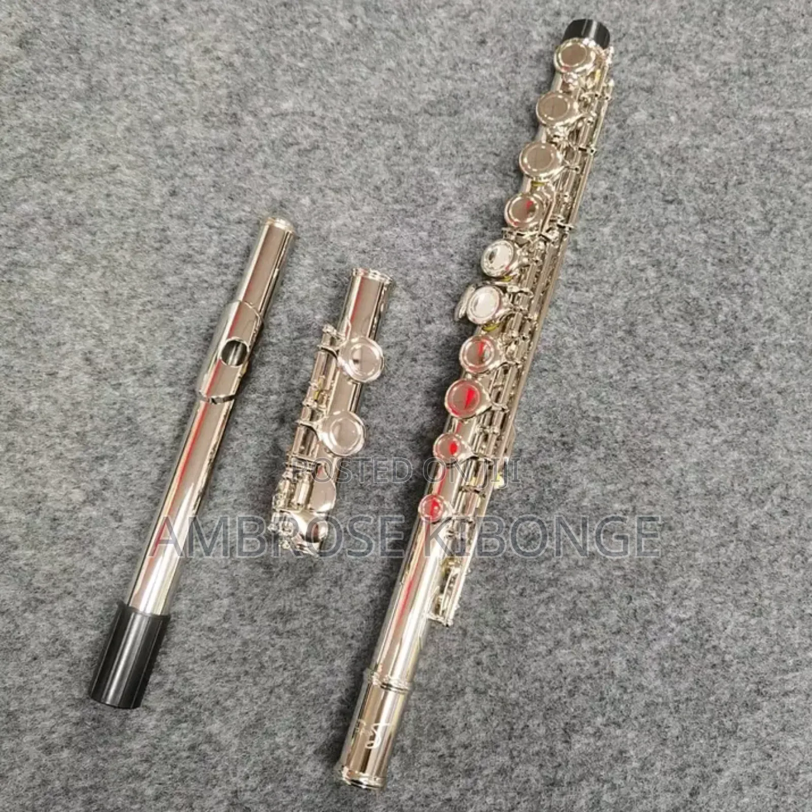 Original Professional Silver Flute With Hard Case and Gloves