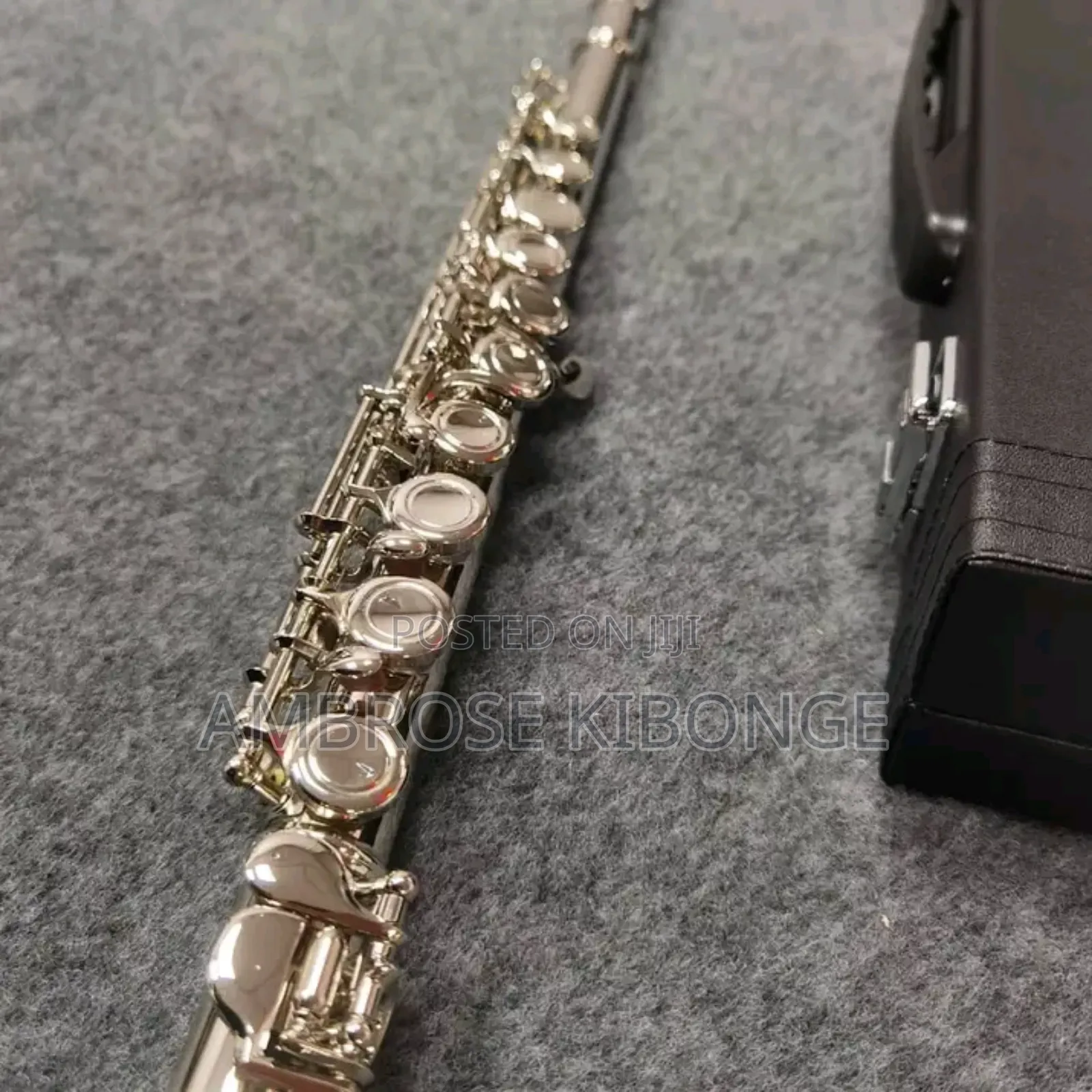 Original Professional Silver Flute With Hard Case and Gloves