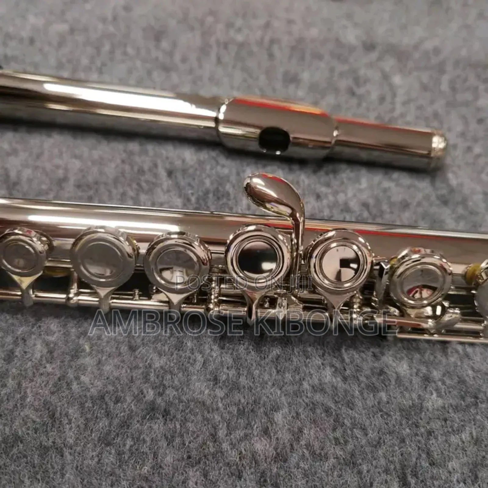 Original Professional Silver Flute With Hard Case and Gloves