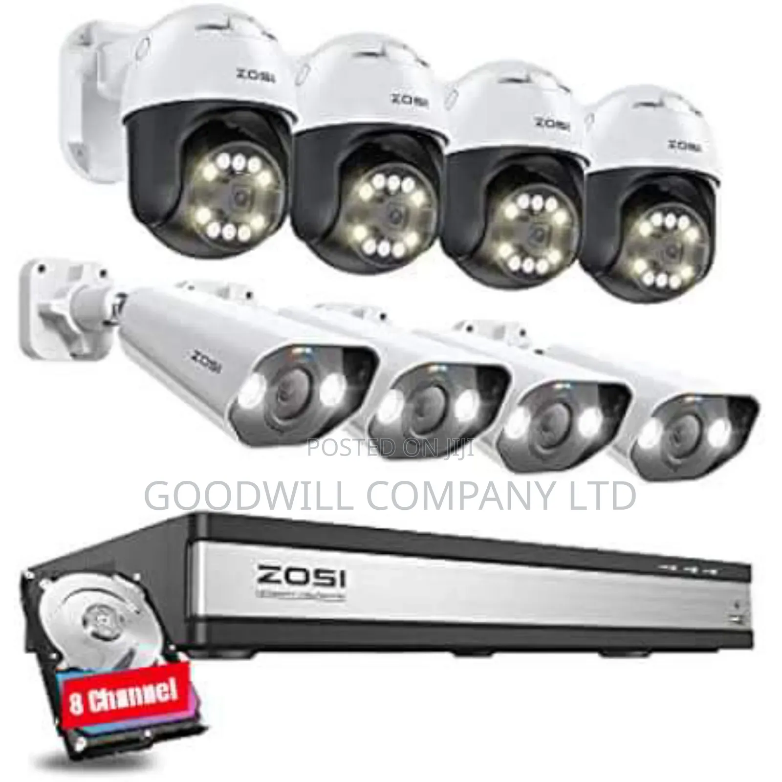 8 Channel Color Vu CCTV Camera Full Kit Mytikonic