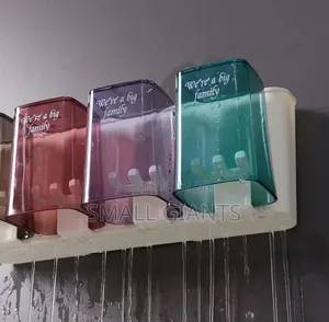 3in1 Bathroom Organizer, Toothbrush Holder Paste Dispenser