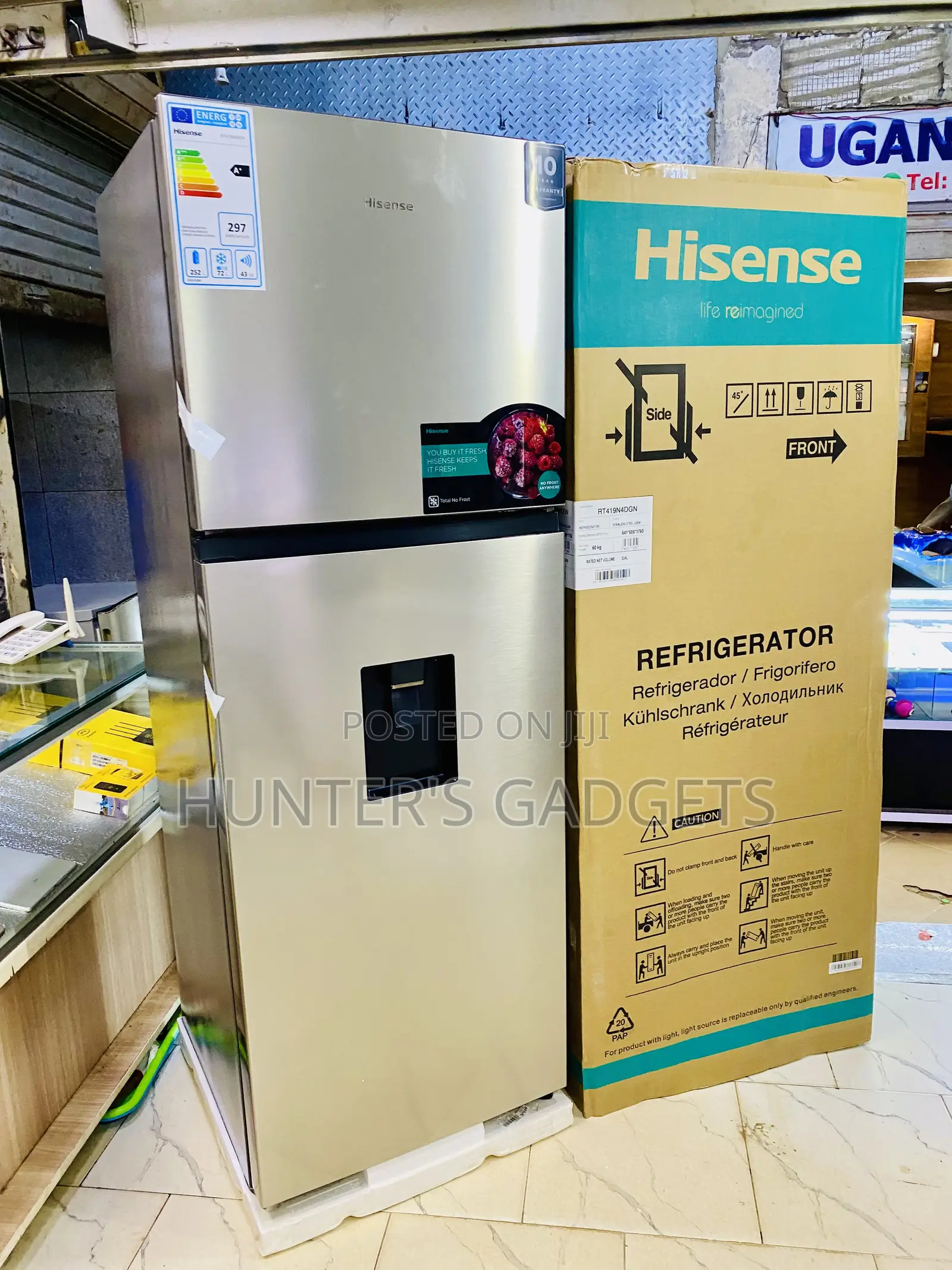 Hisense 419 Litres Stainless Steel Double Door With No Frost