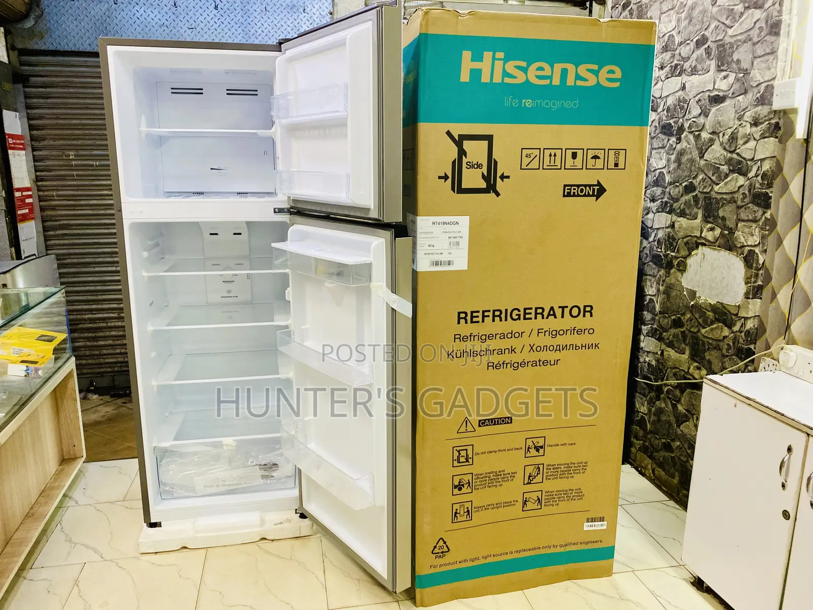 Hisense 419 Litres Stainless Steel Double Door With No Frost