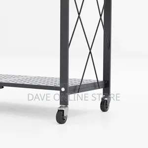Storage Shelves 5-Tier Foldable, Rack Microwave Oven Stand,