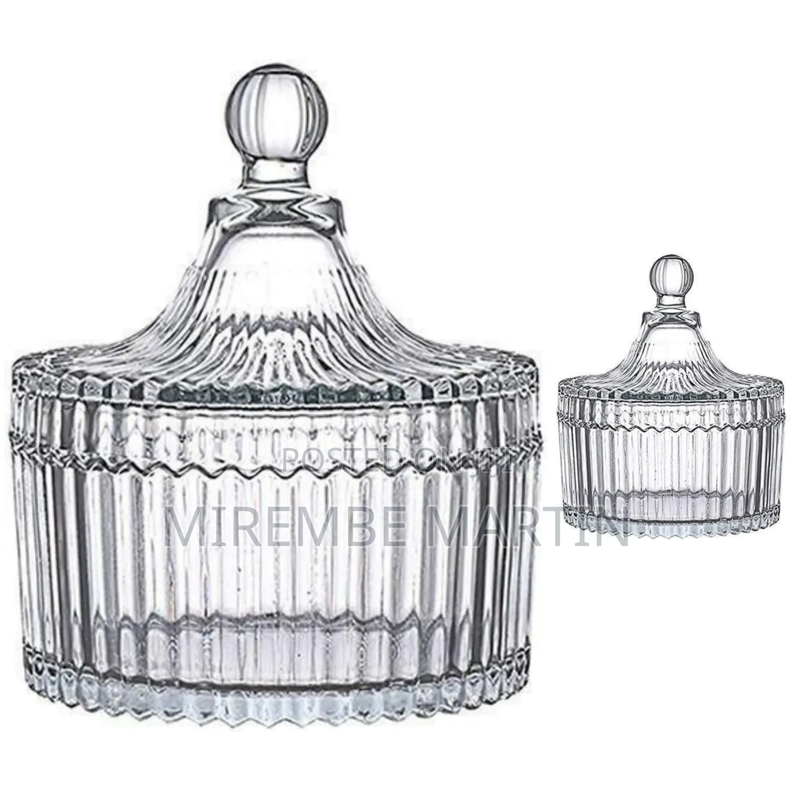 Round Glass Sugar Bowl