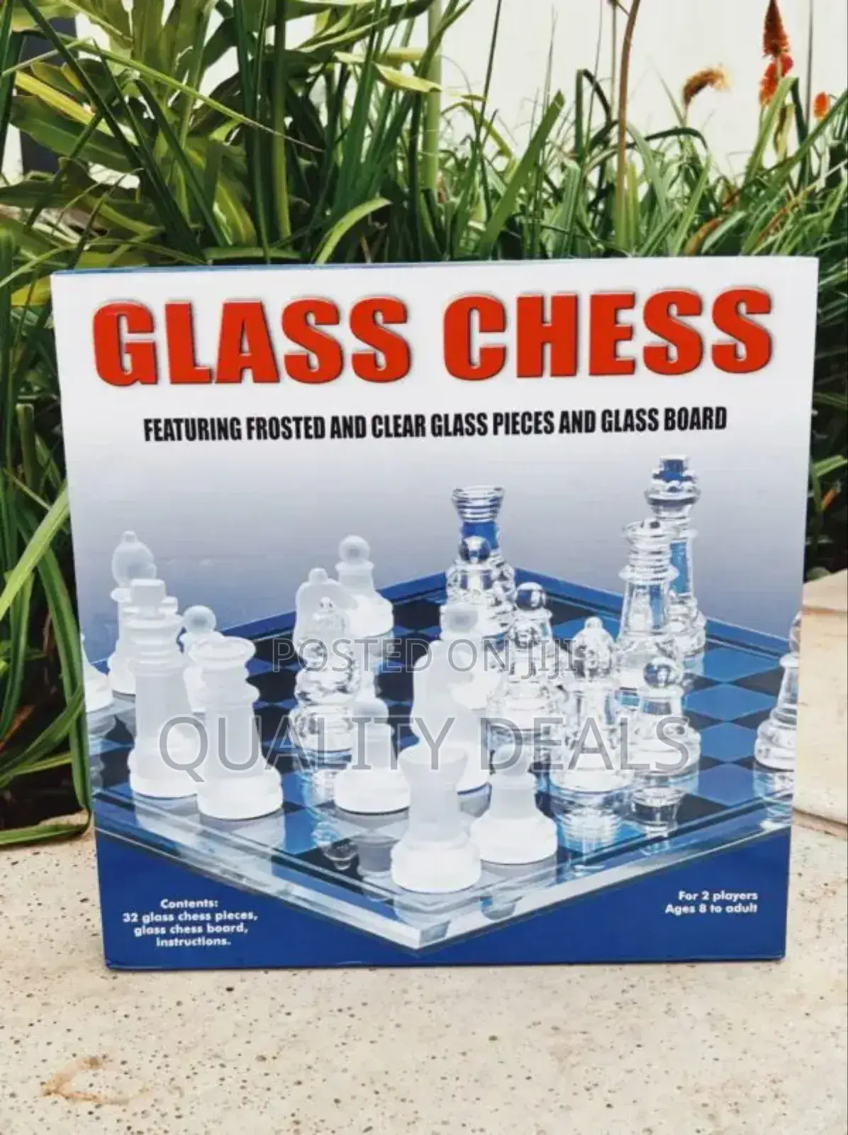 Glass Chess Board Game