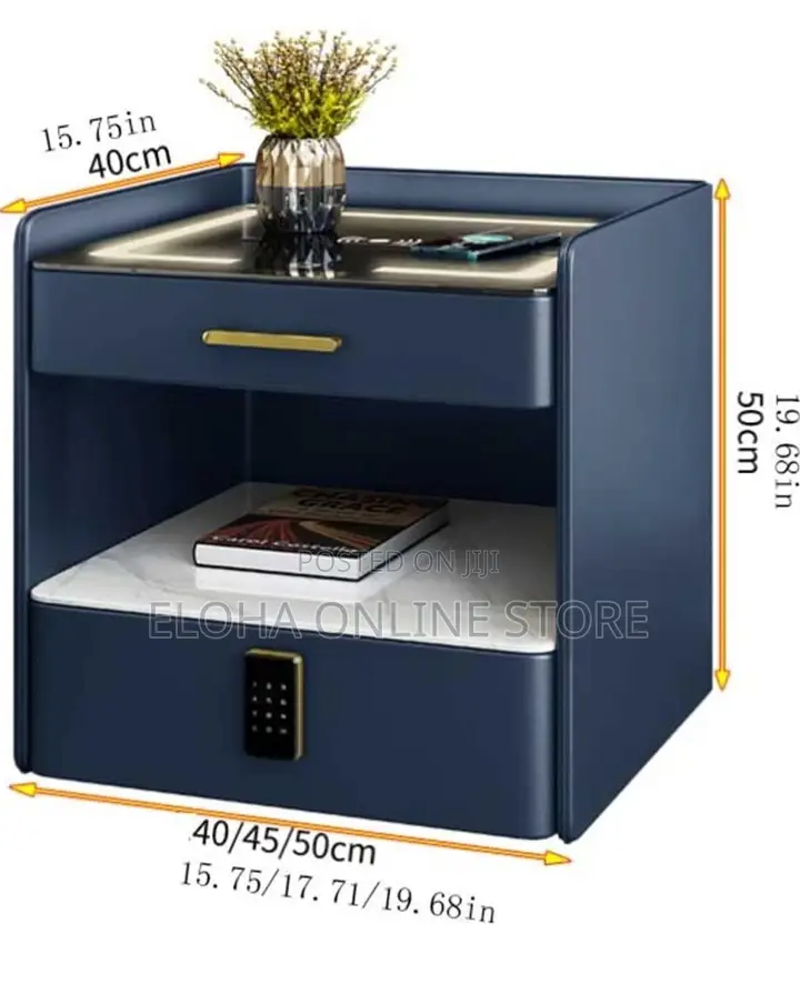 Multifunctional Bedside Table With Combination Lock