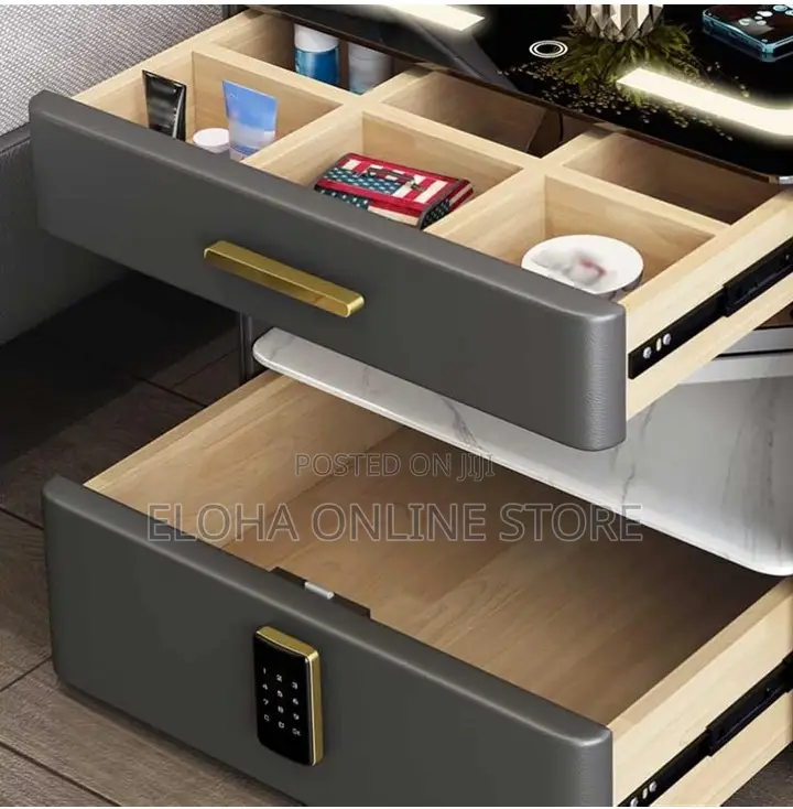 Multifunctional Bedside Table With Combination Lock
