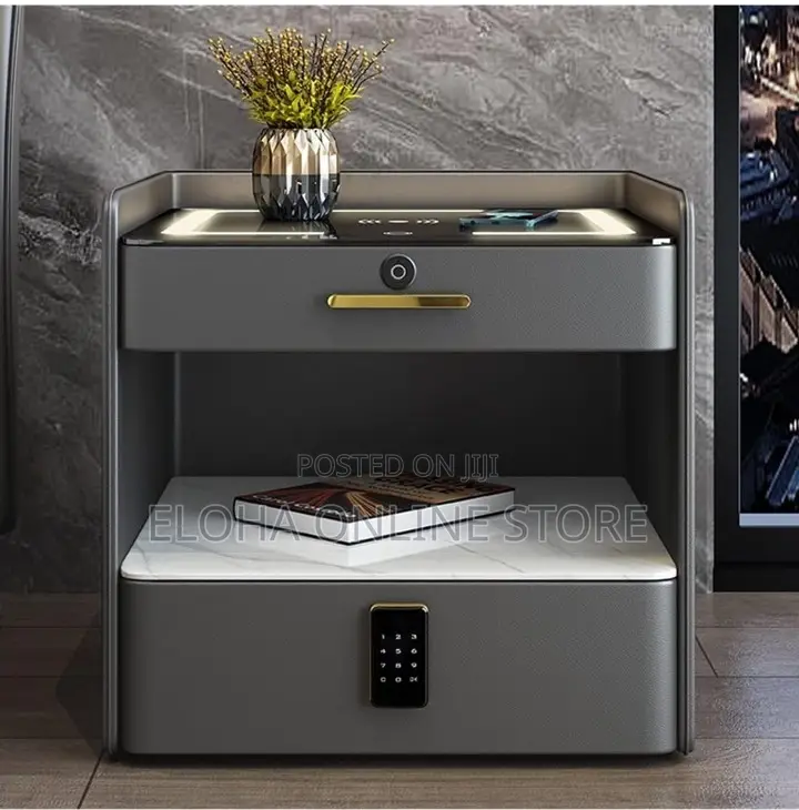 Multifunctional Bedside Table With Combination Lock