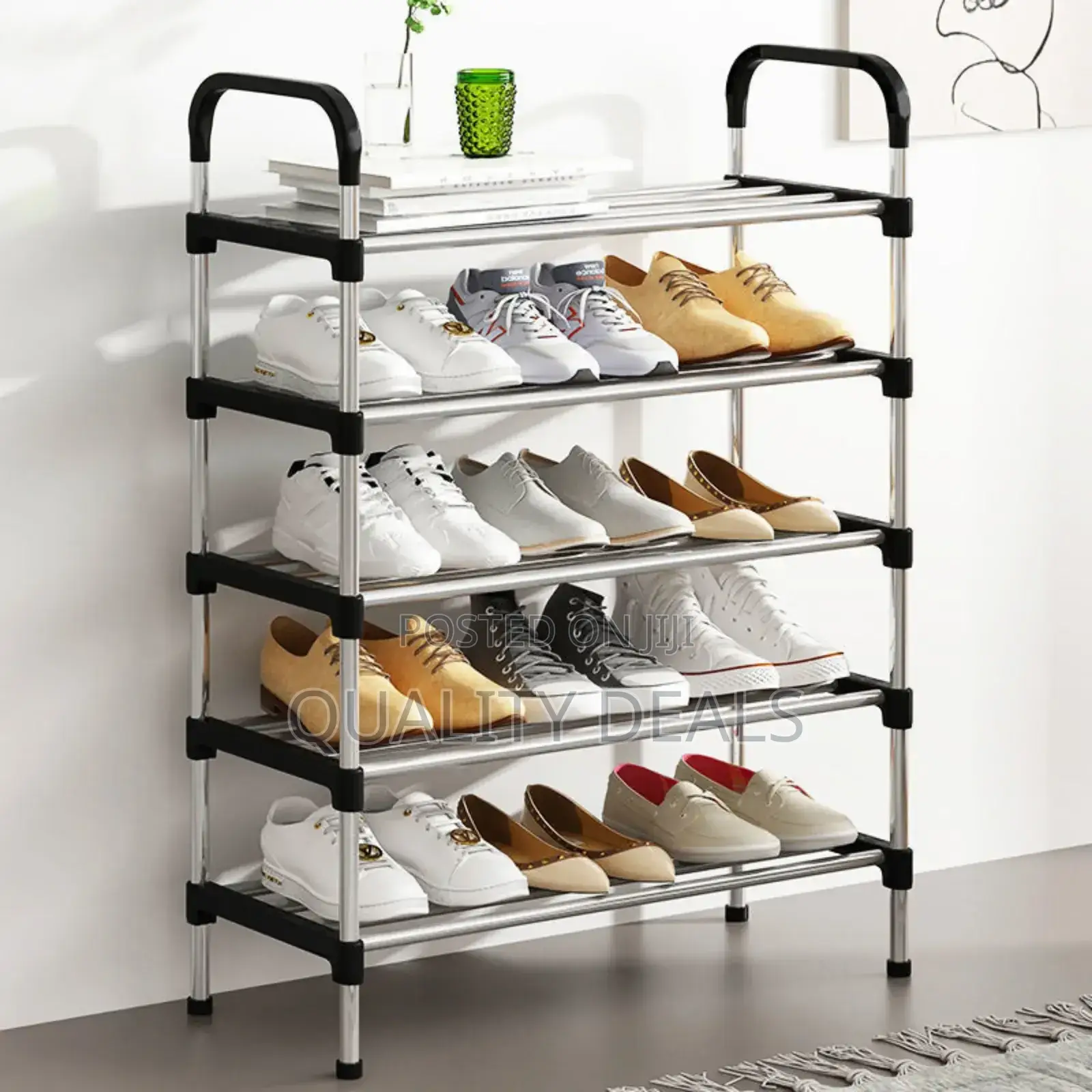 Solid Steel 5 Layer Shoe Rack