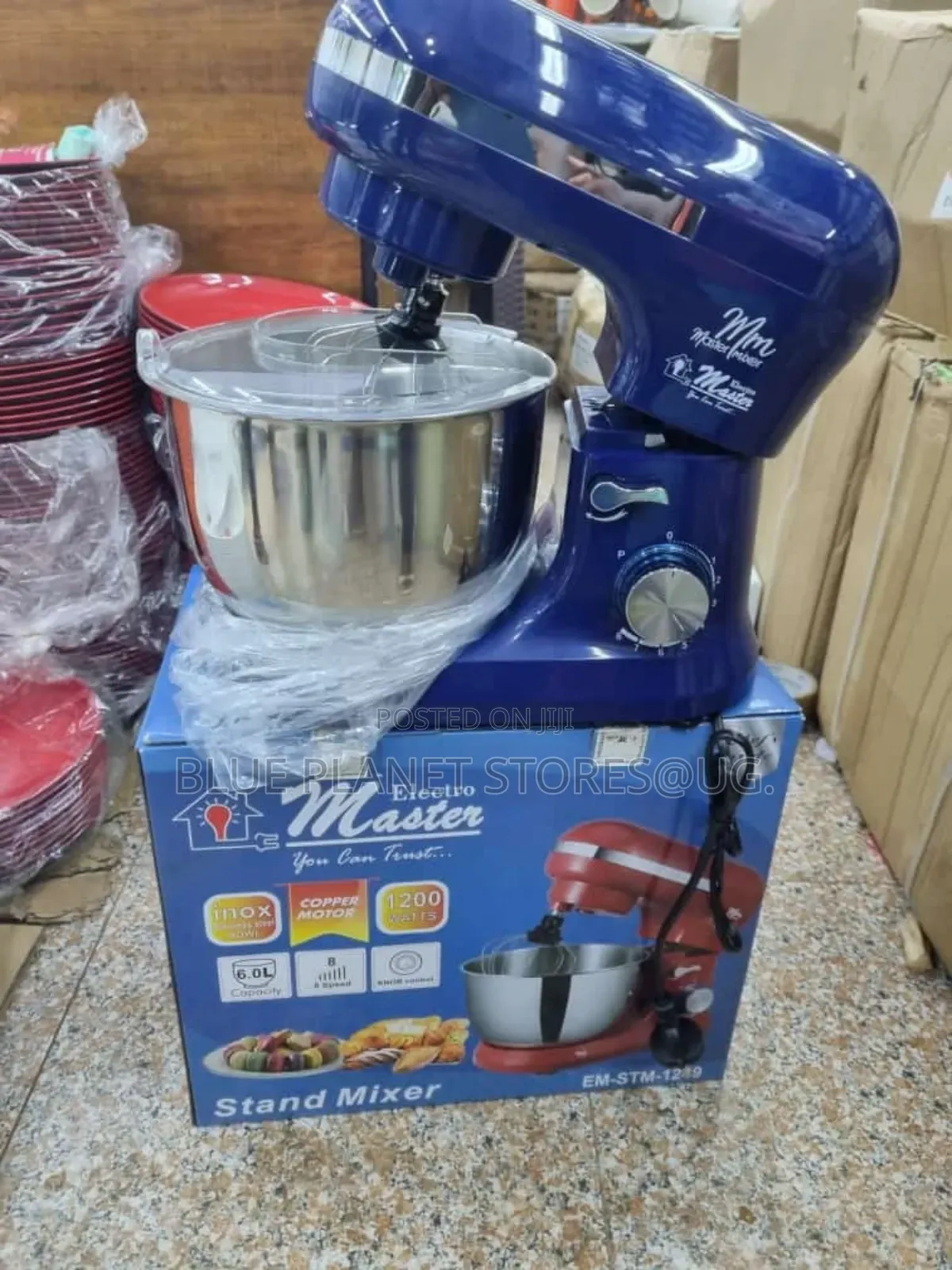 ELECTRO MASTER 6.0litre Stand Mixers \\ 1200w \\ EM-STM-1249