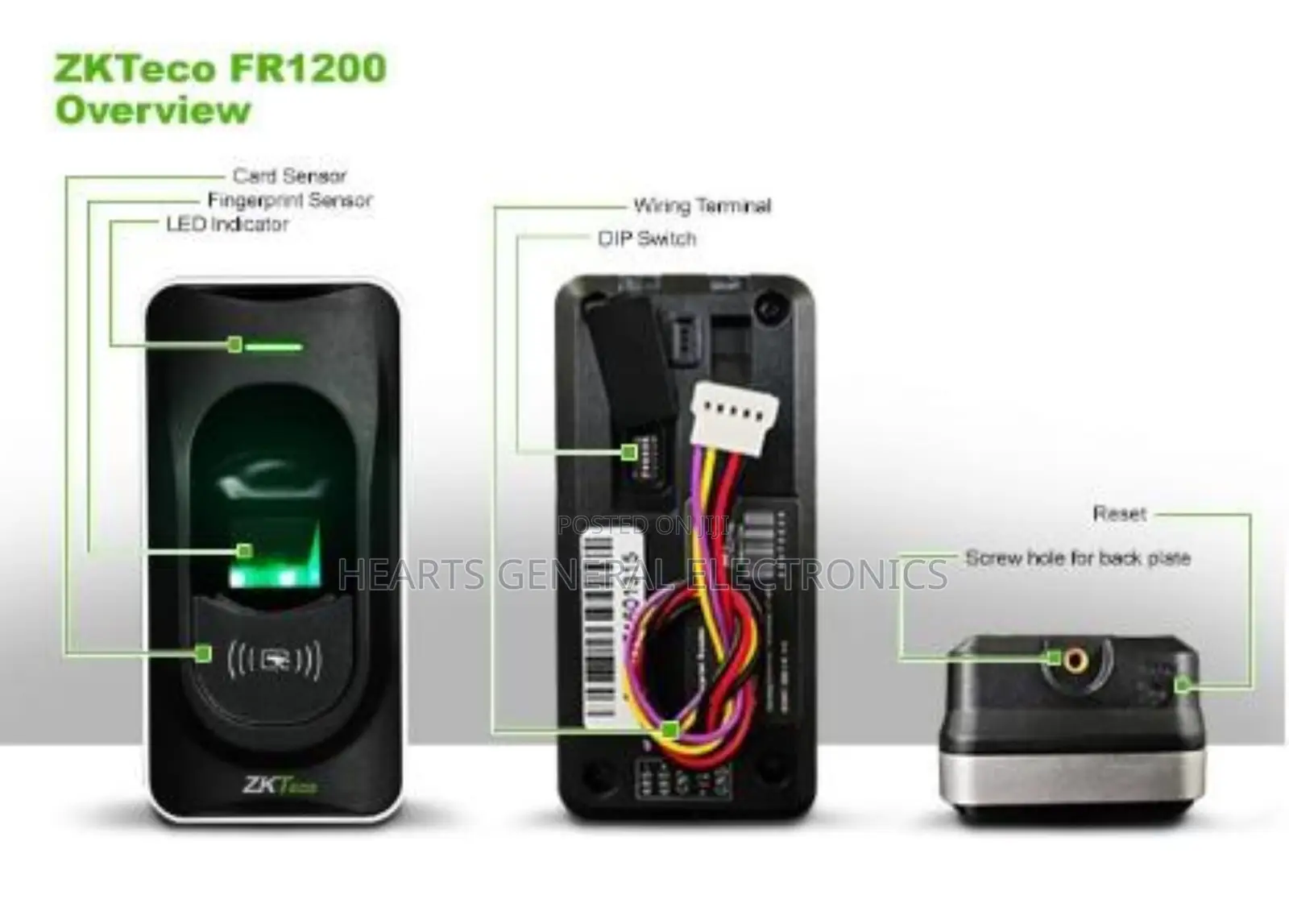 Zkteco Fingerprint Reader ( Slave Fr1200 )