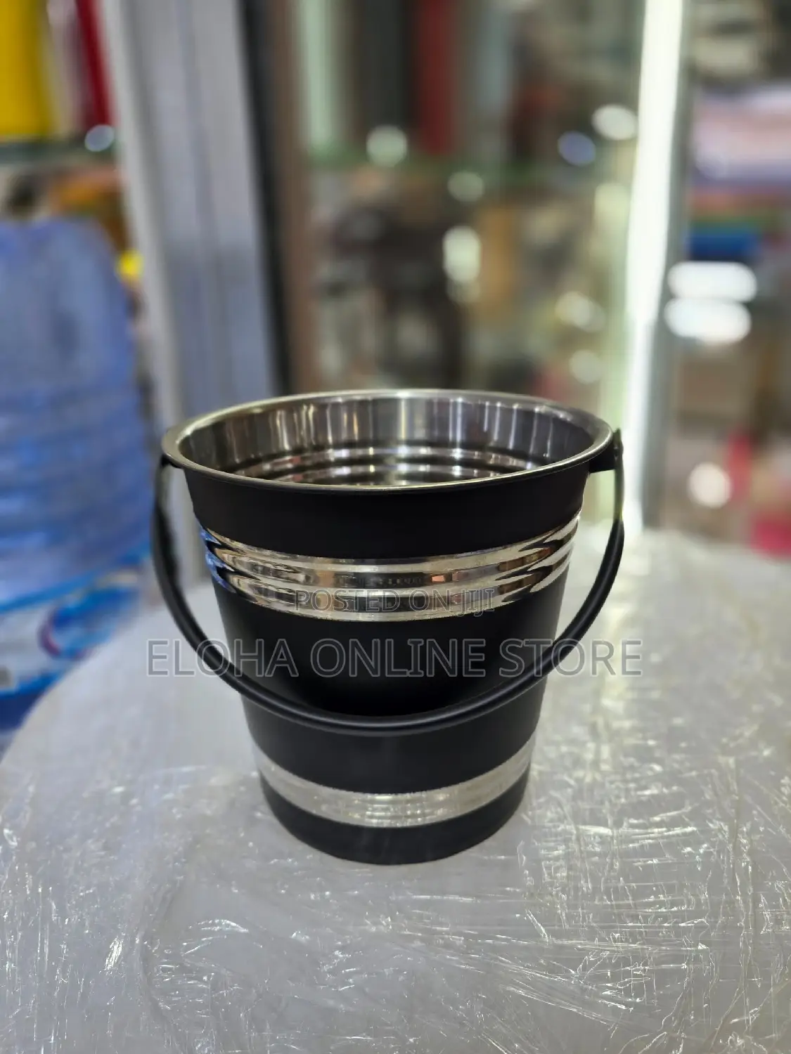 Black Stainless Steel Wine Champagne Bucket