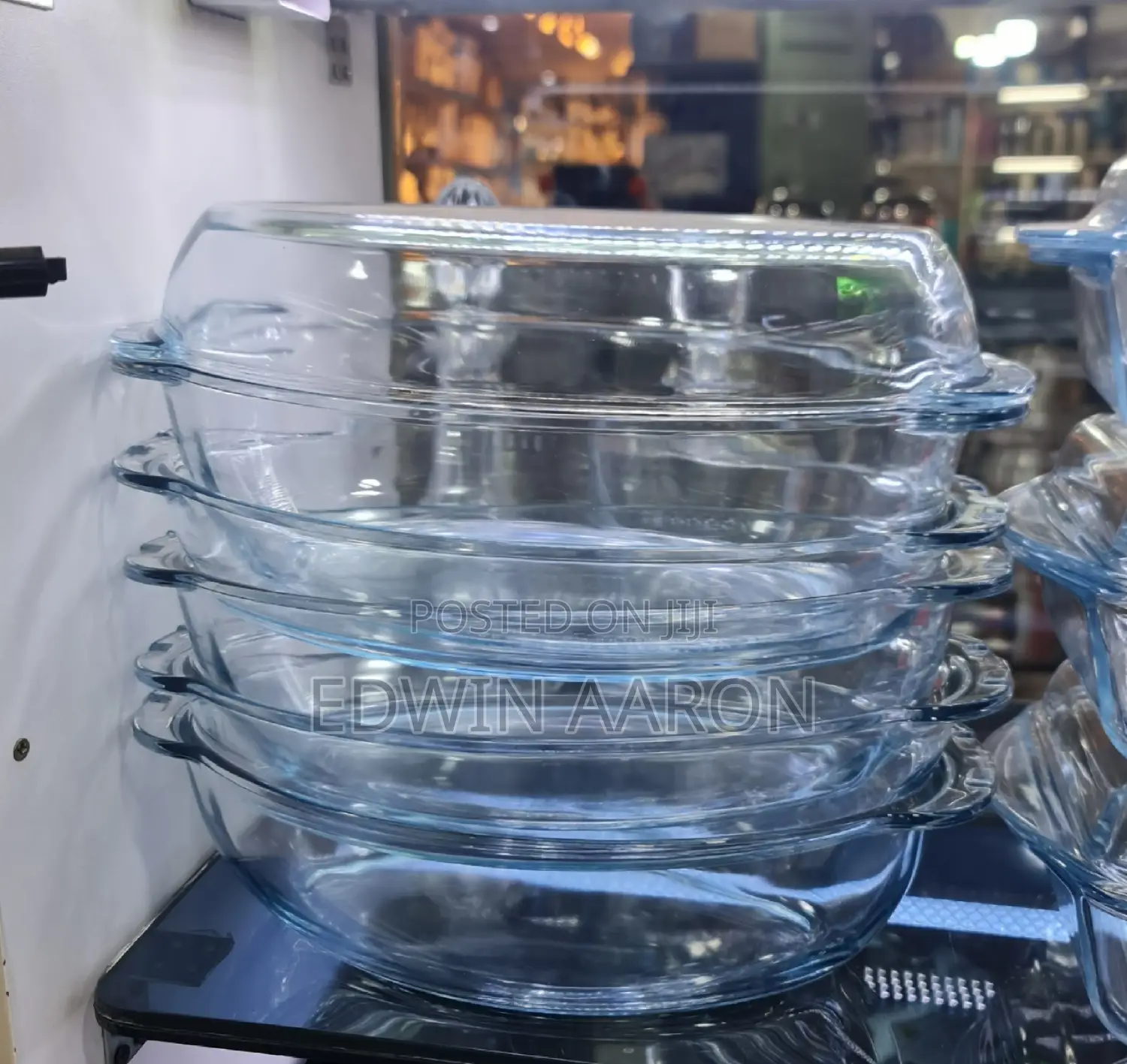 Large Oval Glass Dish Set 3pcs