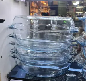 Large Oval Glass Dish Set 3pcs