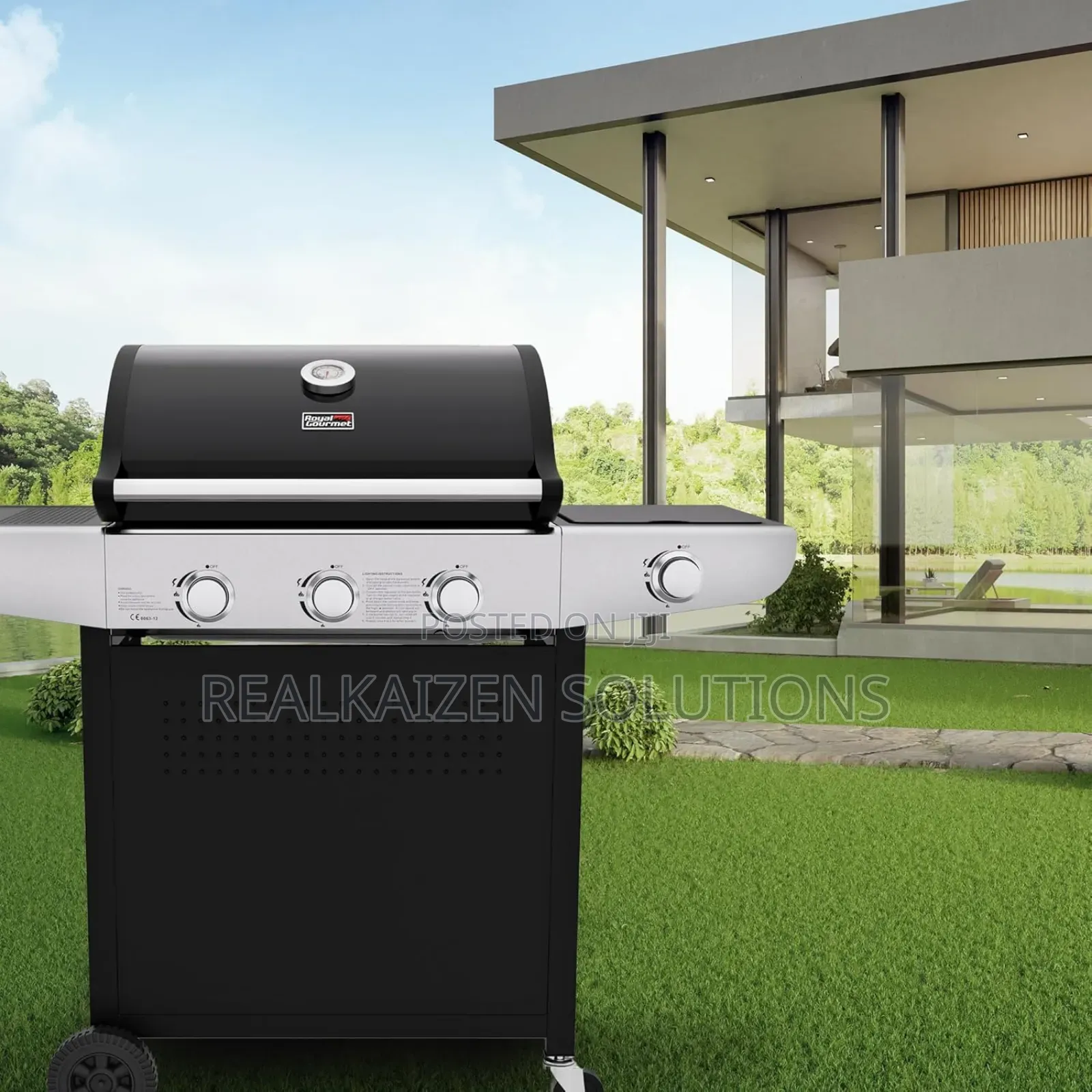 USA ROYAL GOURMET | Gas BBQ | 3+1 Burners With Side Burner