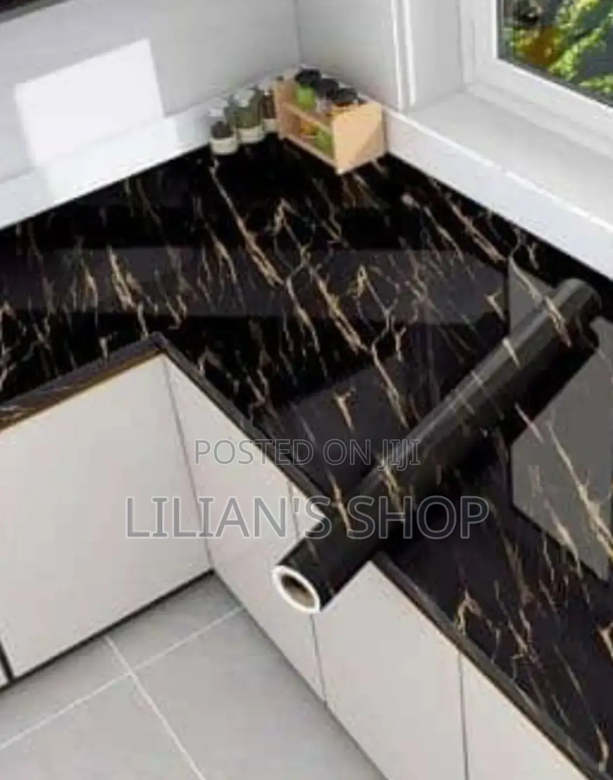 Self Adhesive Marble Kitchen Wallpaper Cabinet 5 by 45cm