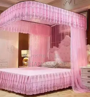 Luxurious Mosquito Net With 2 Stand Rail Bed Stand