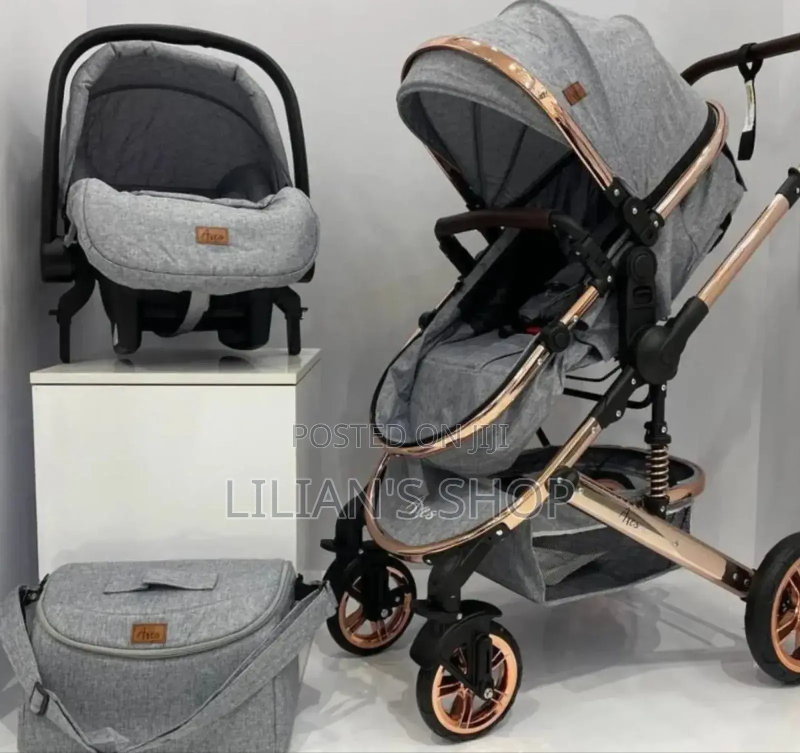 Luxury 3 in 1 Baby Stroller Set Carriage for New Born