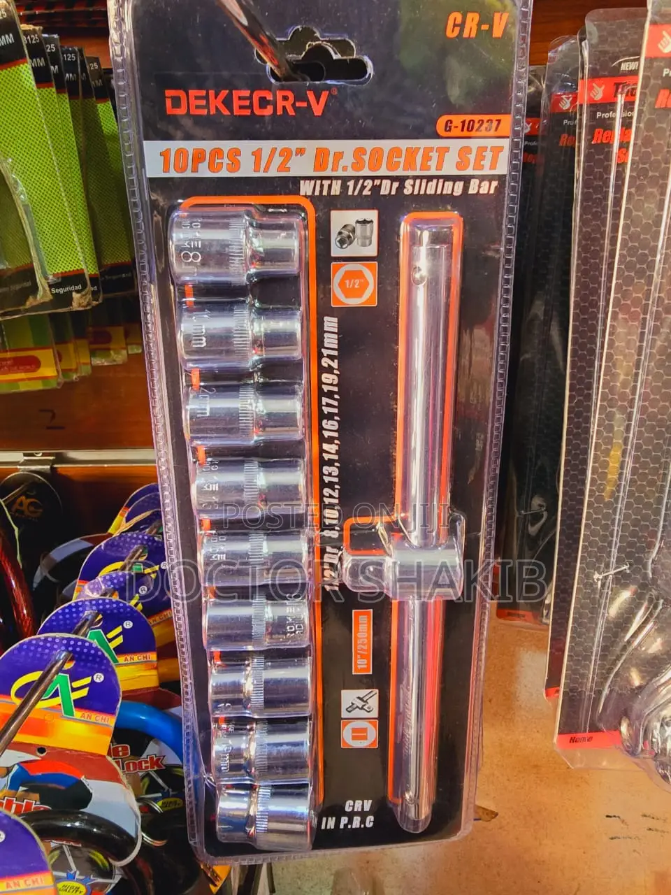 10pcs 1/2'' Dr. Socket Set