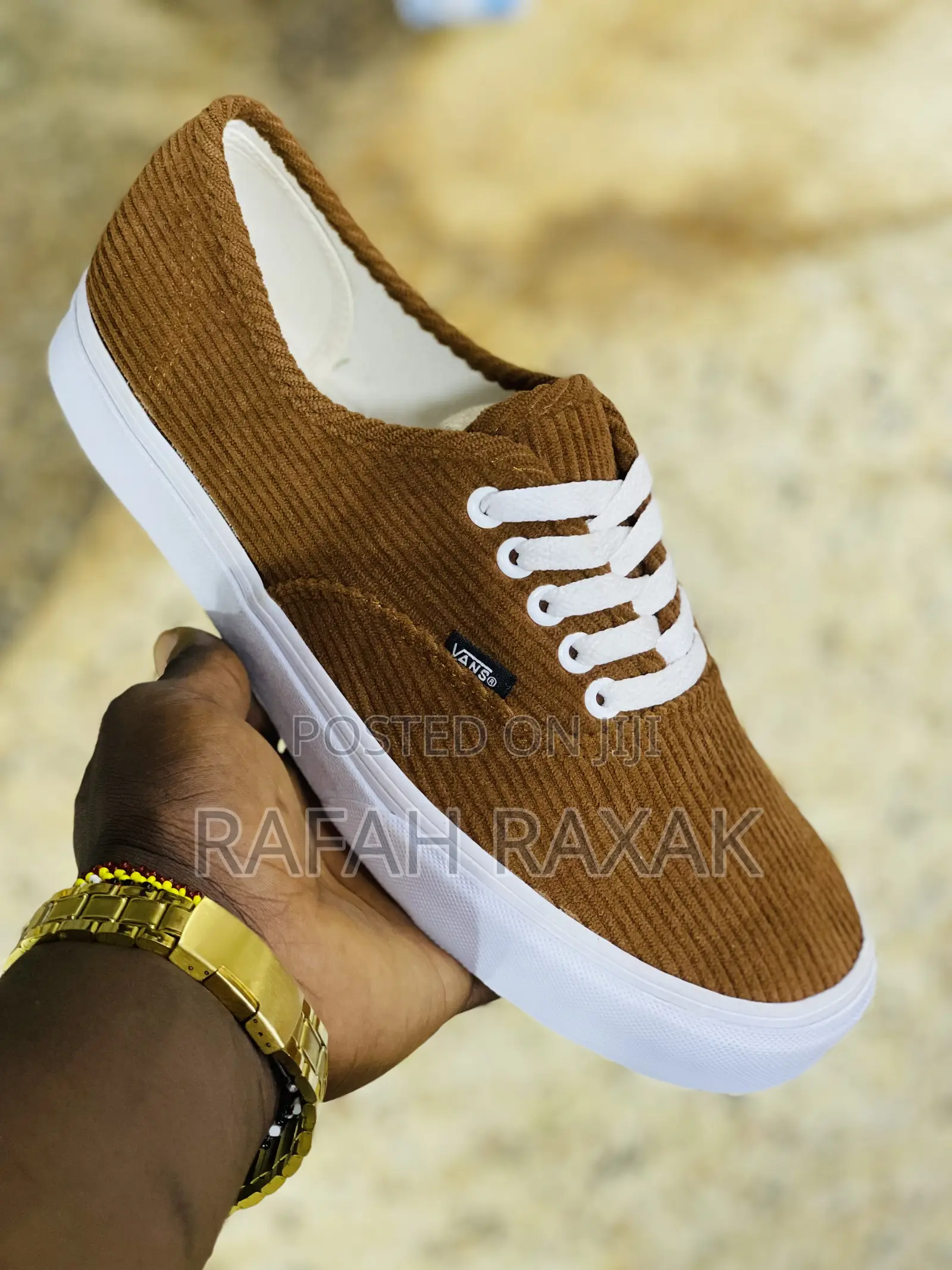 Original Brown Velvet Vans Off the Wall Sneakers