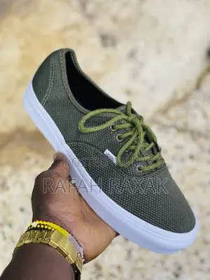 Original Army Green Vans Off the Wall Sneakers