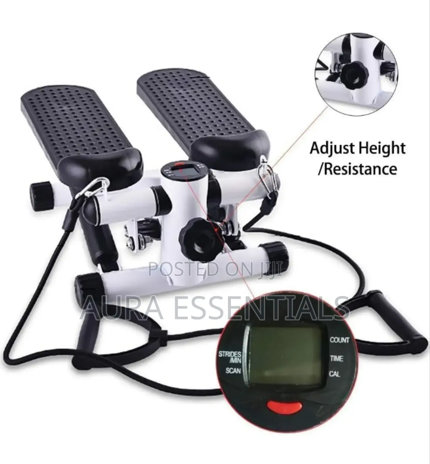 2 in 1 Stepper With Power Ropes