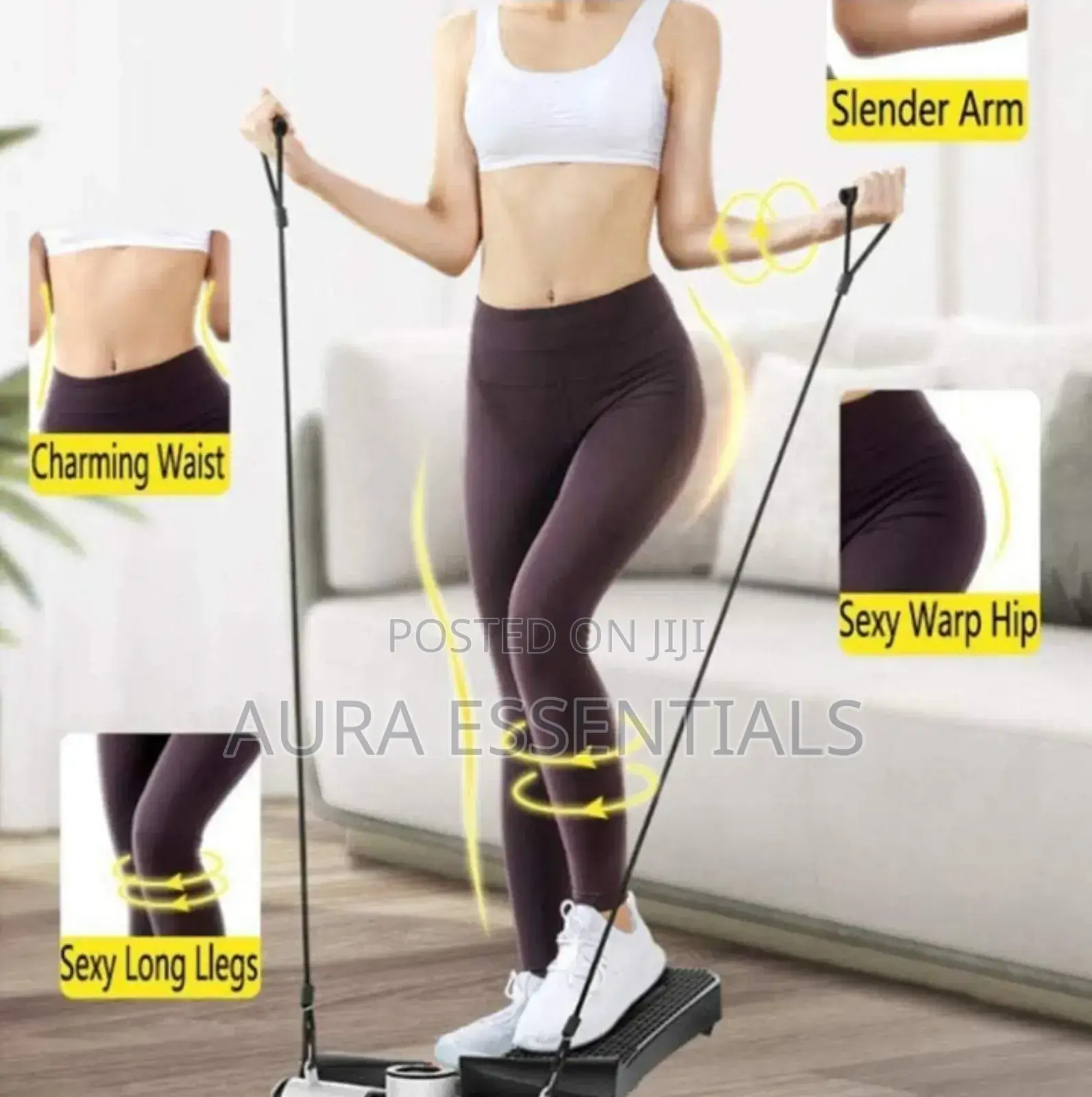 2 in 1 Stepper With Power Ropes