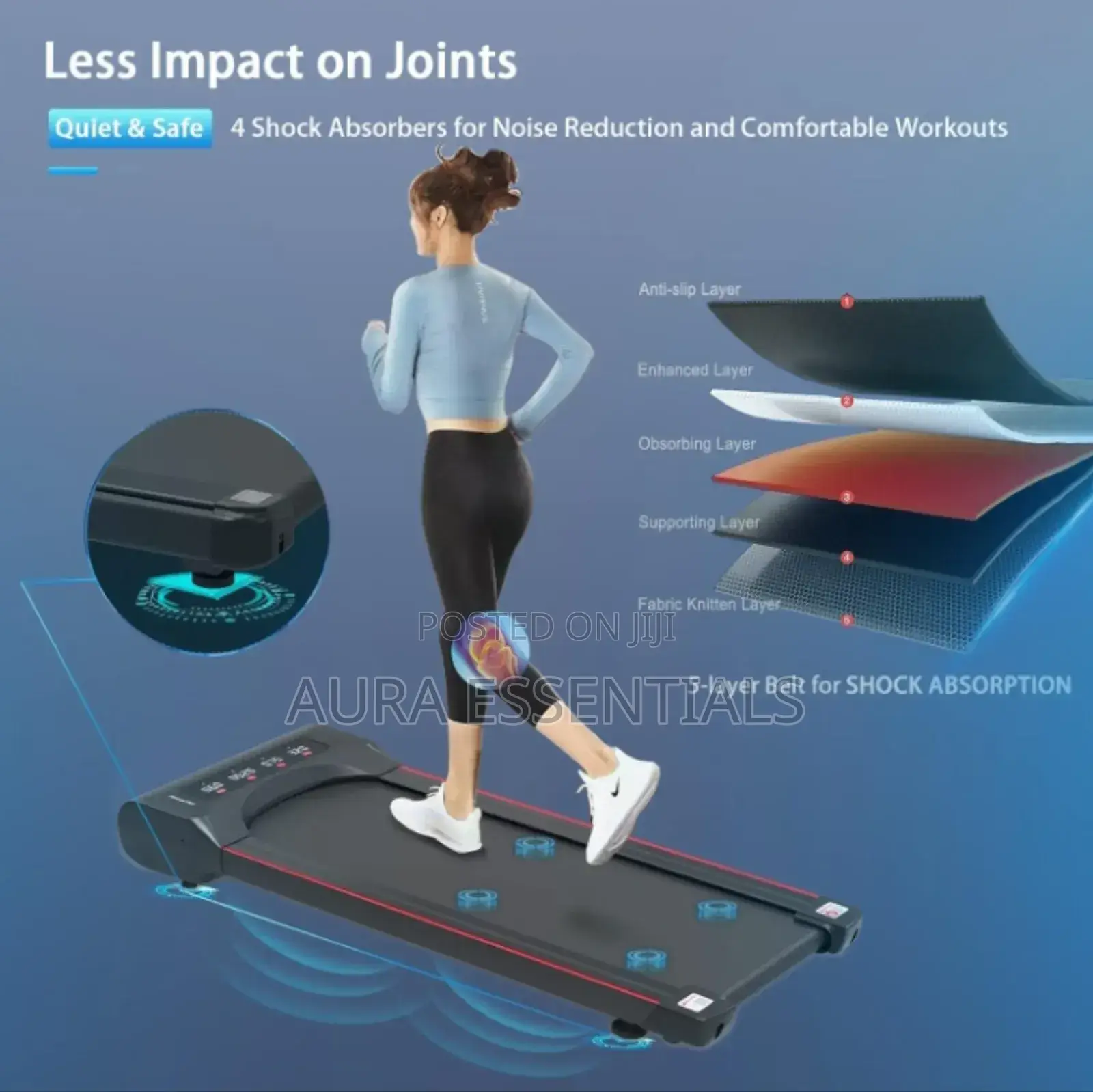 2 in 1 Under Desk Portable Walking Treadmill