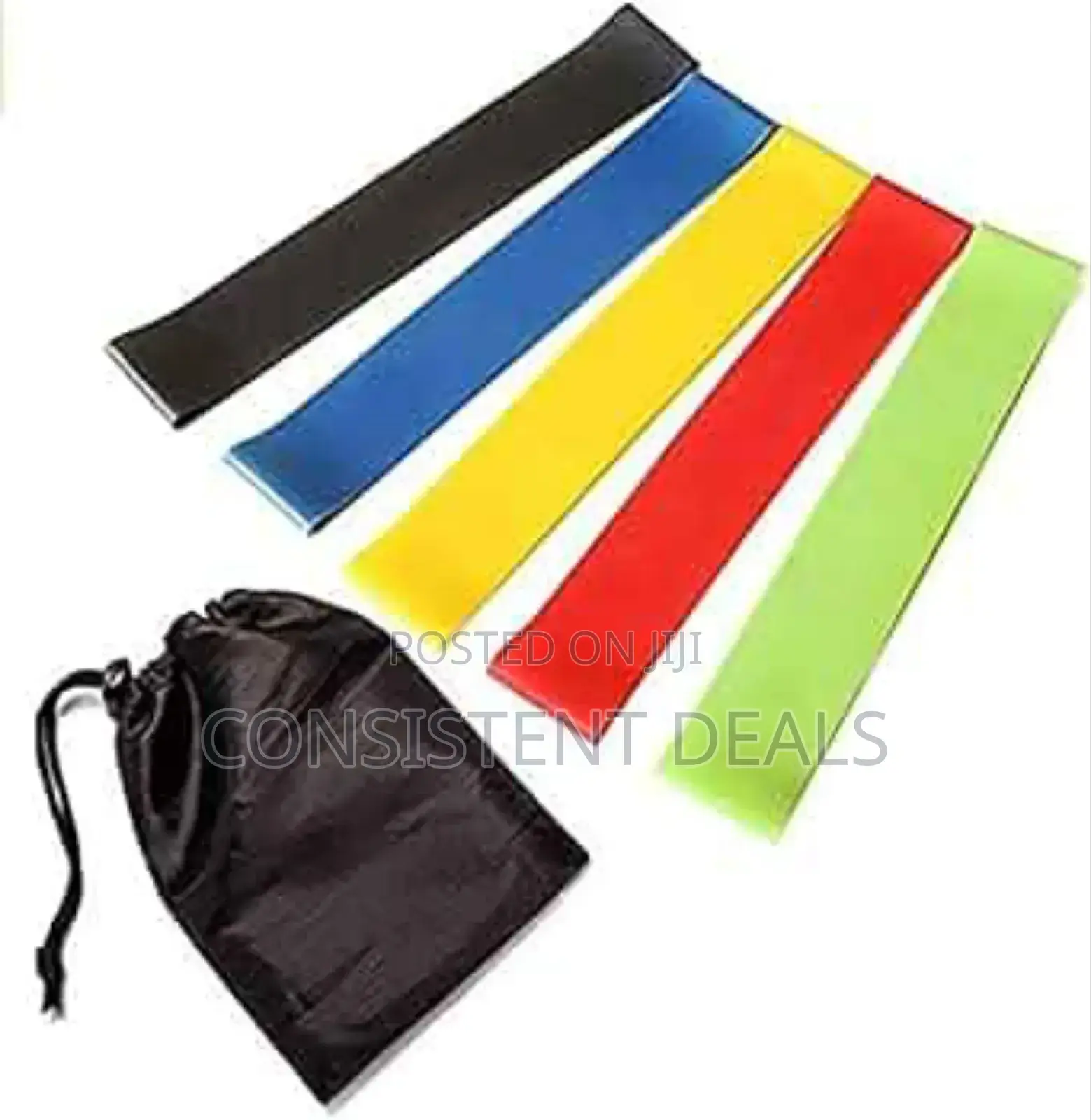 5 Piece Multicolored Resistance Power Bands
