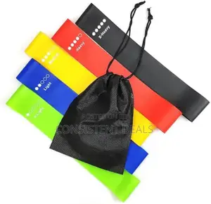 5 Piece Multicolored Resistance Power Bands