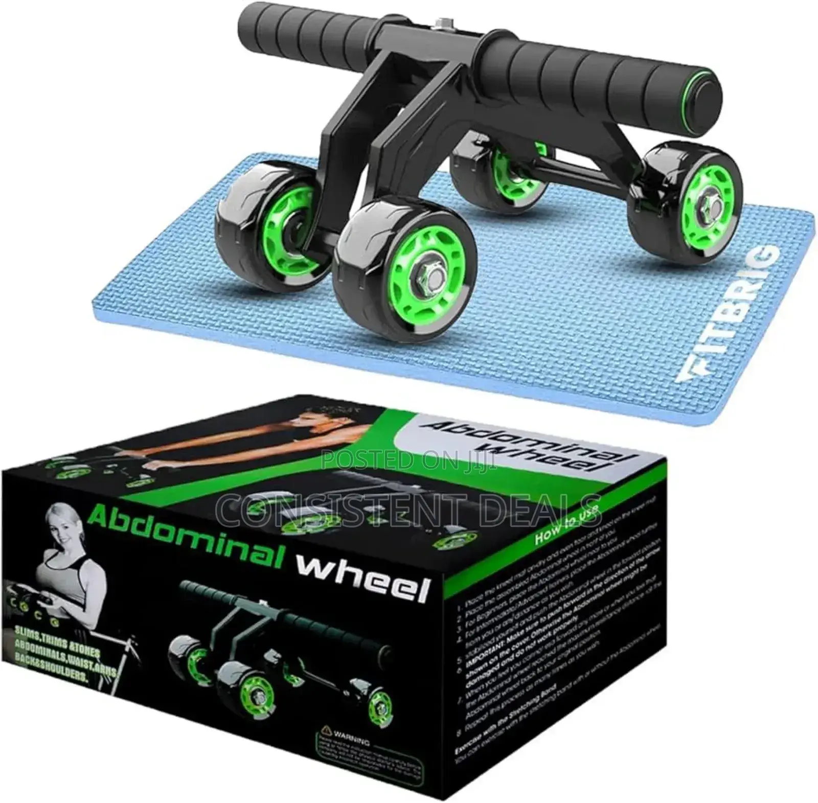 4 Wheel Exercise Abdominal Rolller