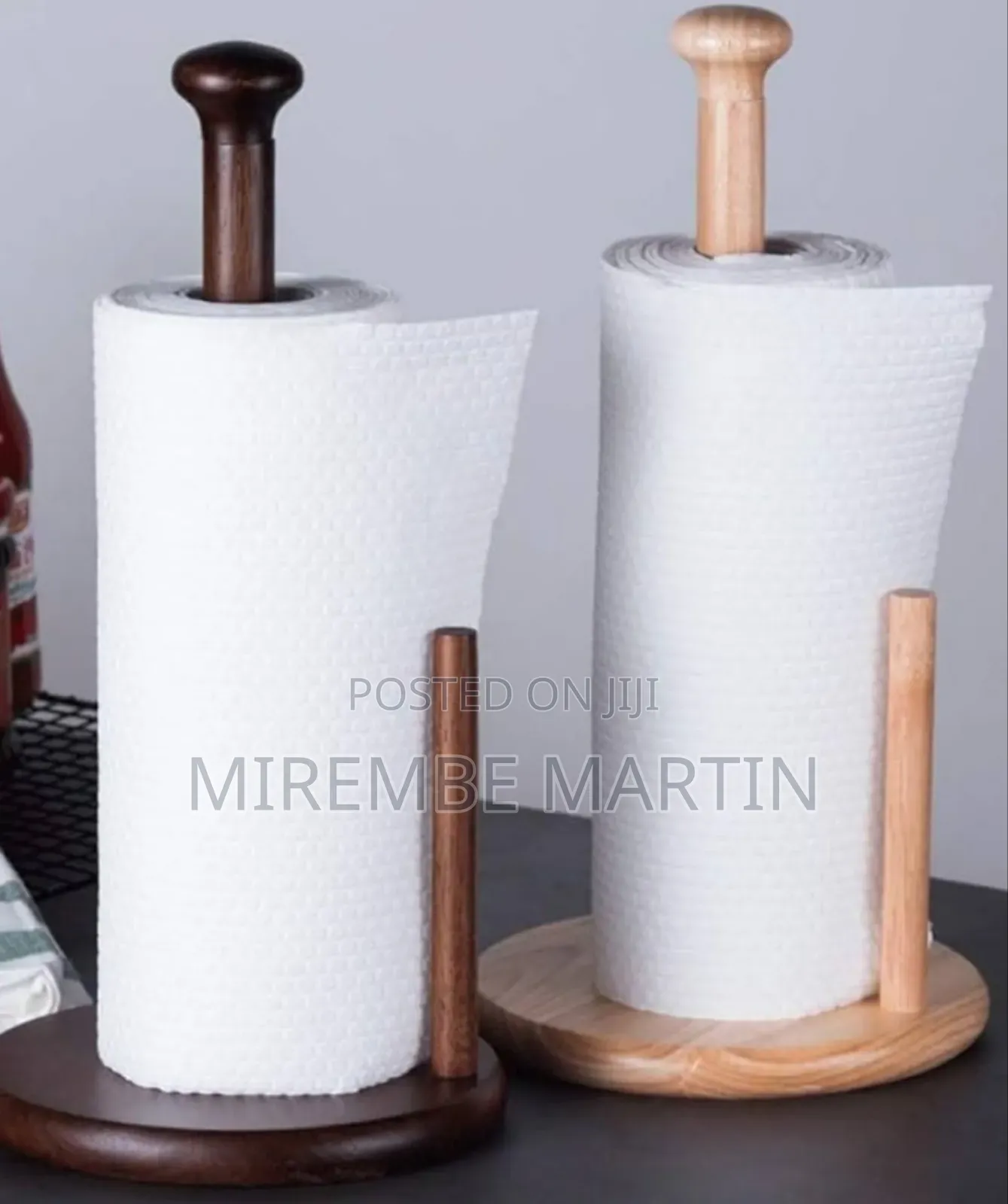 Wooden Roller Tissue Holder