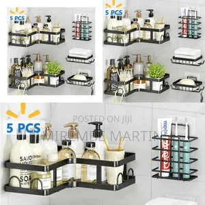 Home Metallic Mounted Bathroom Shelf Rack