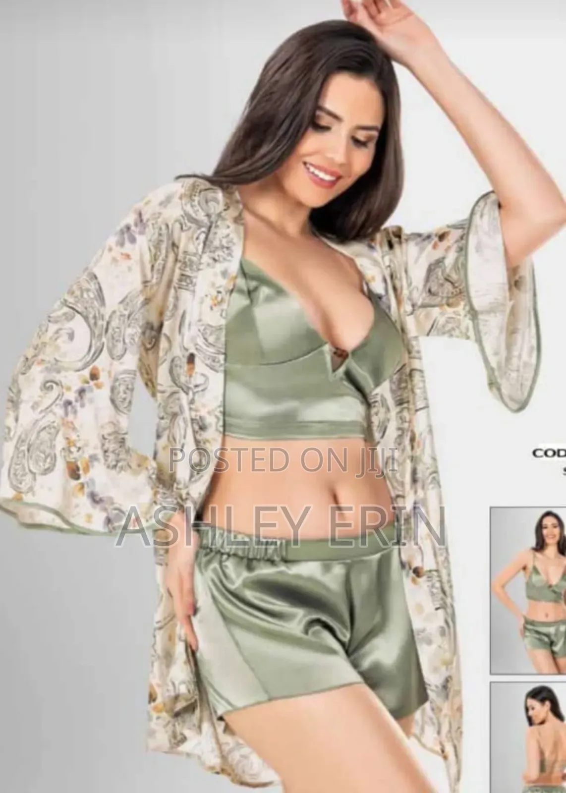3pcs Women's Satin Night Wear