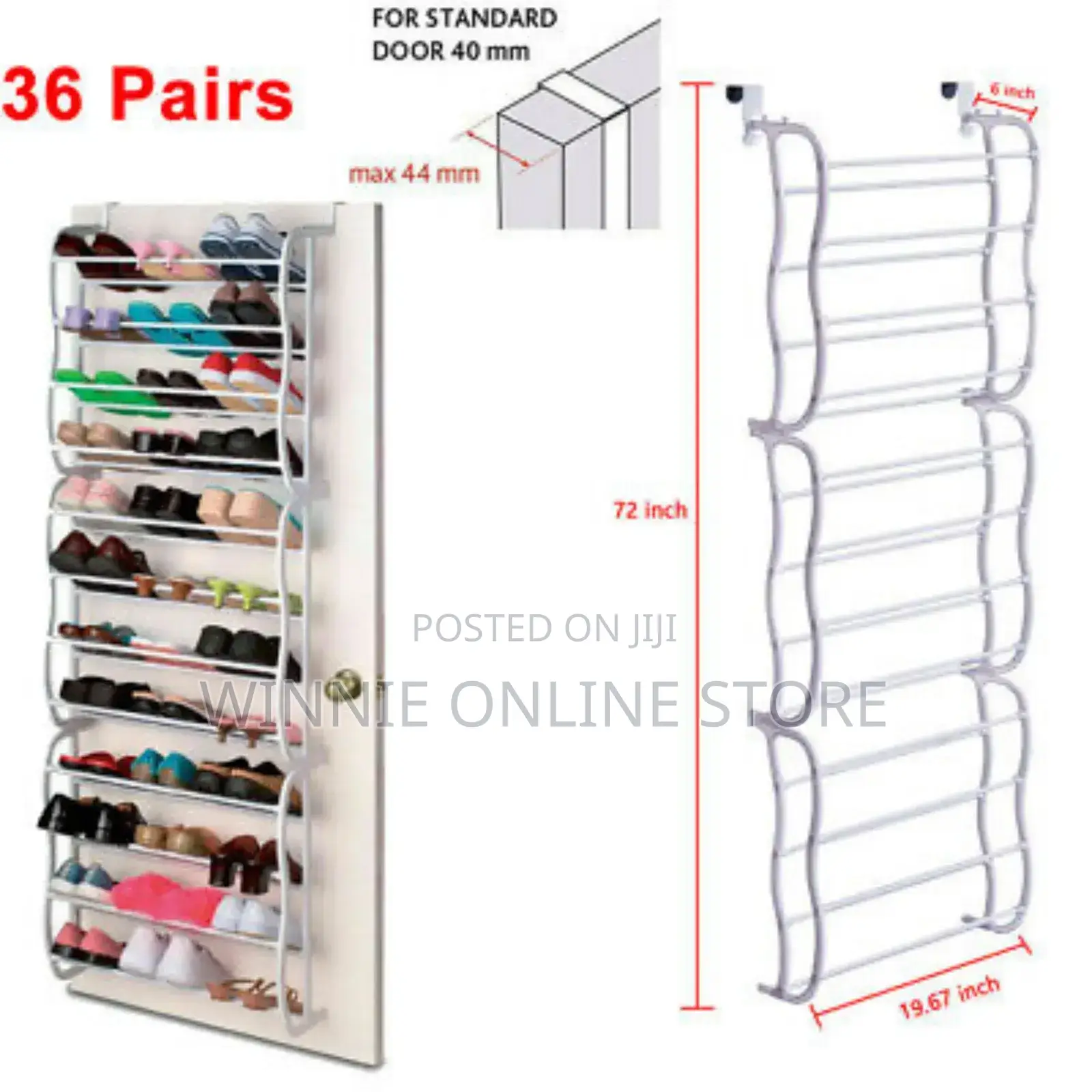 Over the Door Shoe Rack Takes Upto 36pairs