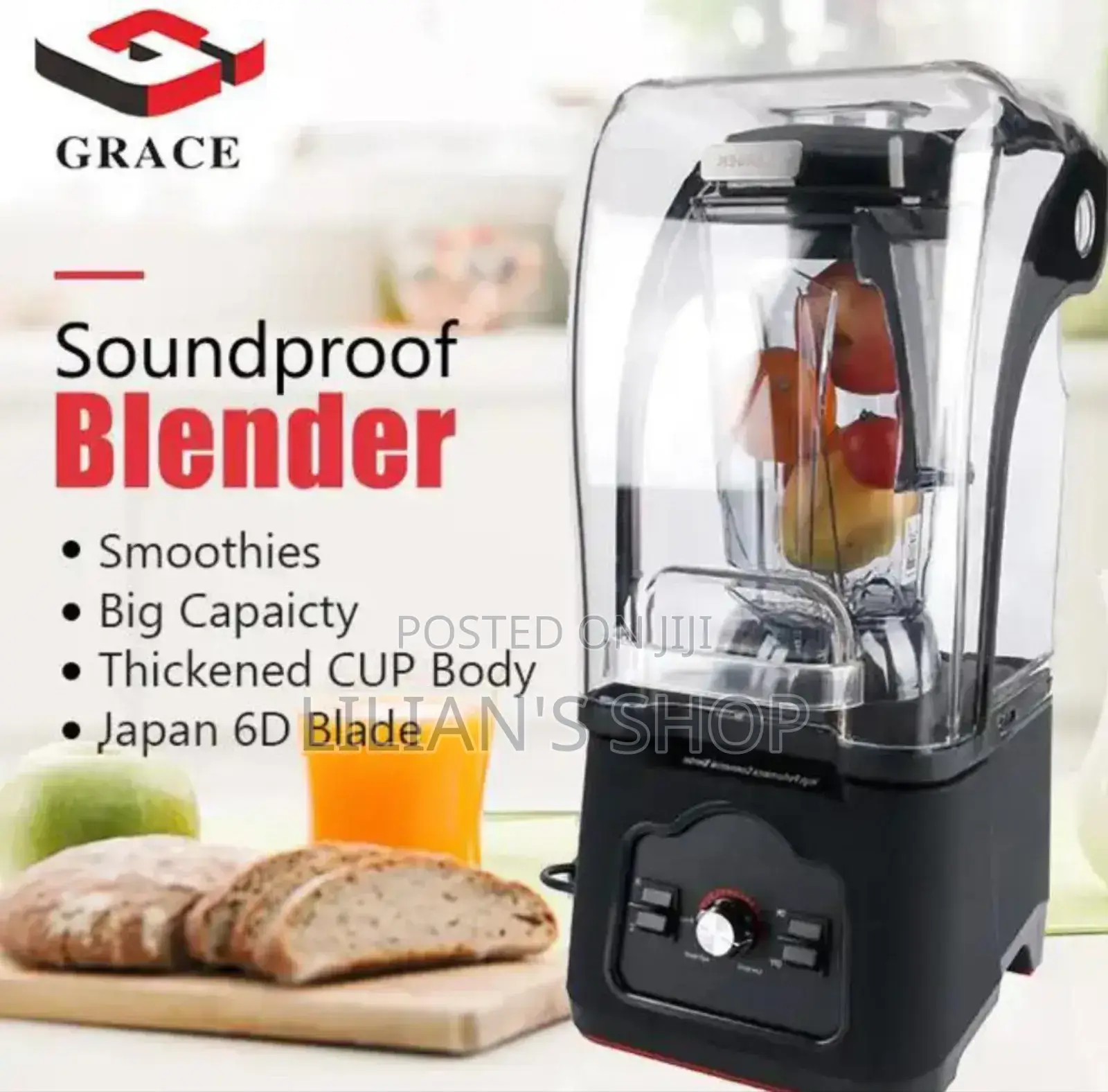 Heavyduty Durable Blade Quiet Sound Proof Blender
