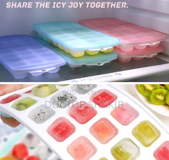 Flexible Small Ice Cube Tray With Lids