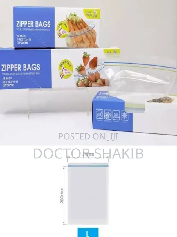 Double New Zipper Sealed Fresh Keeping Bag