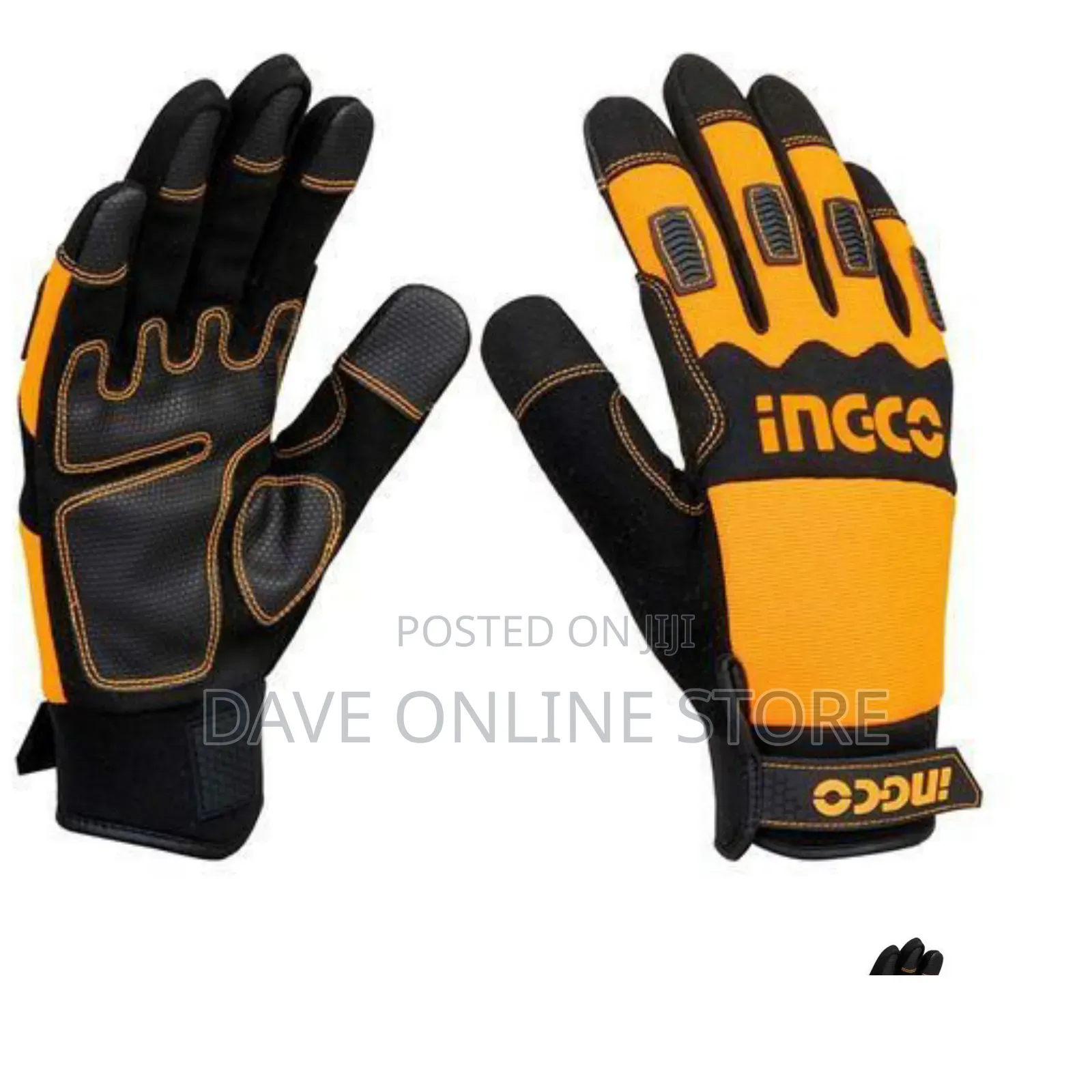 INGCO Mechanic Gloves - Black,Yellow