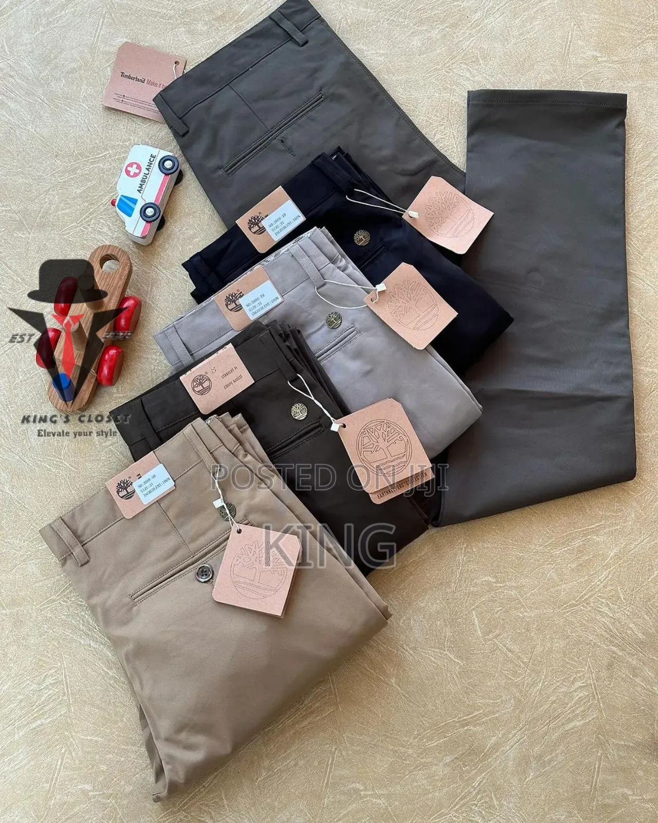 Toned Kaki Pants Set. 5pcs