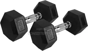 7.5kg Pair Hex Cast Iron Dumbbells