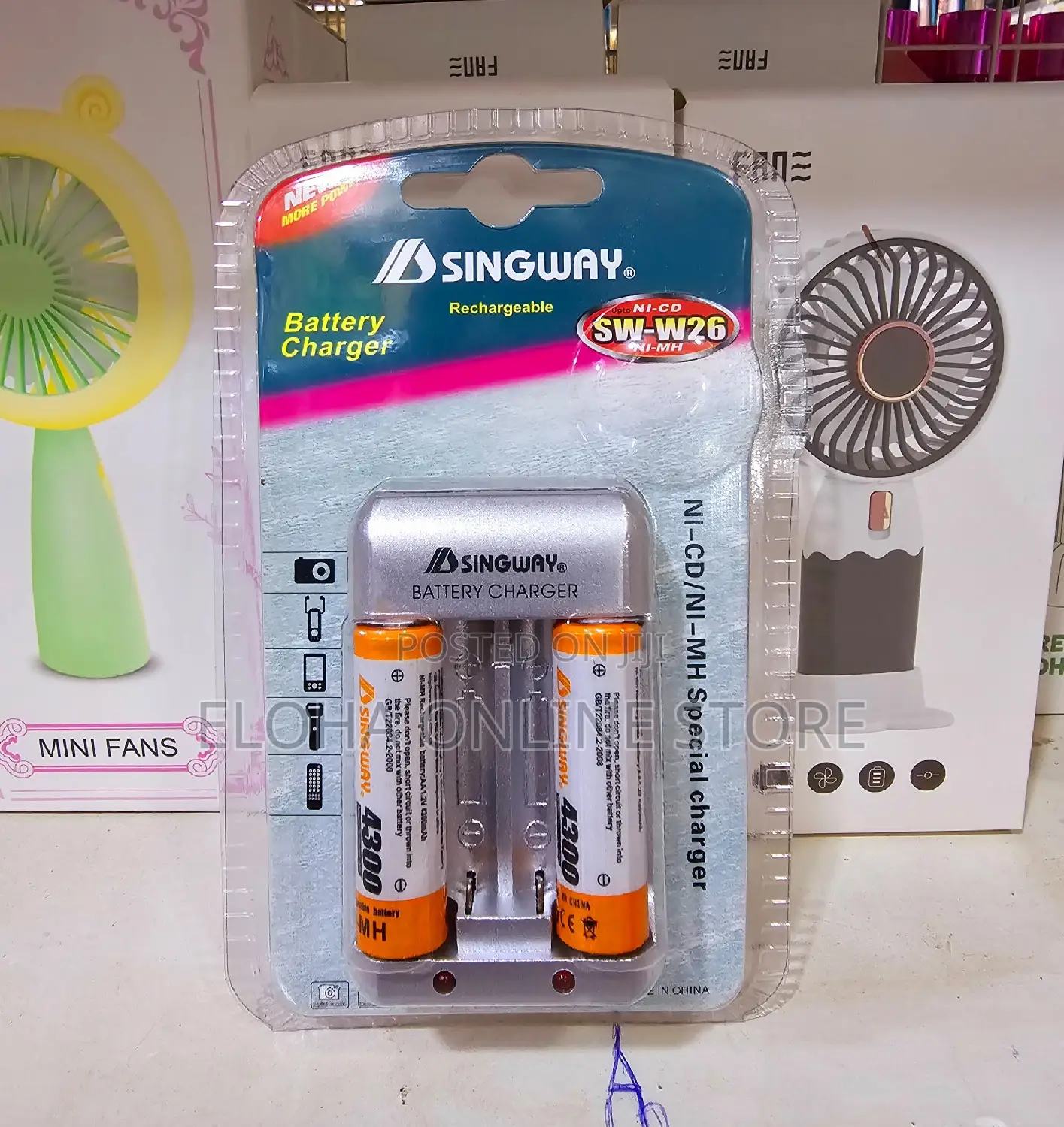 Singway Battery Charger With 2 Batteries